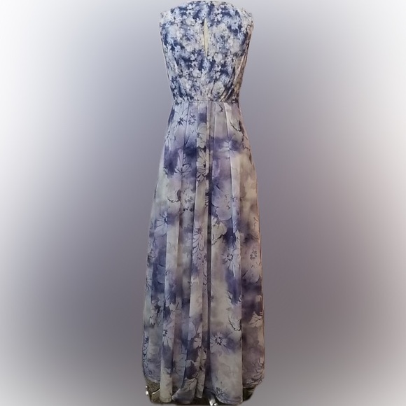 Simply Vera Vera Wang Lavender Patterned maxi Dress, low high asymmetrical - Picture 2 of 7